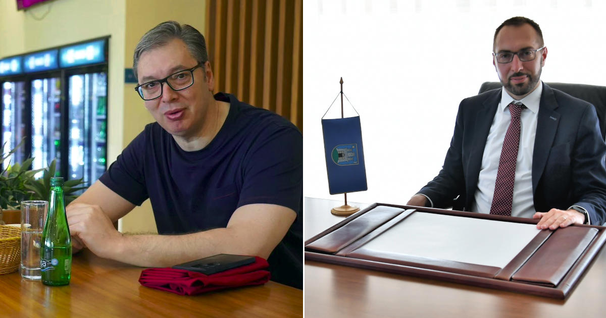 predsjednik Srbije Aleksandar Vučić i gradonačelnik Zagreba Tomislav Tomašević