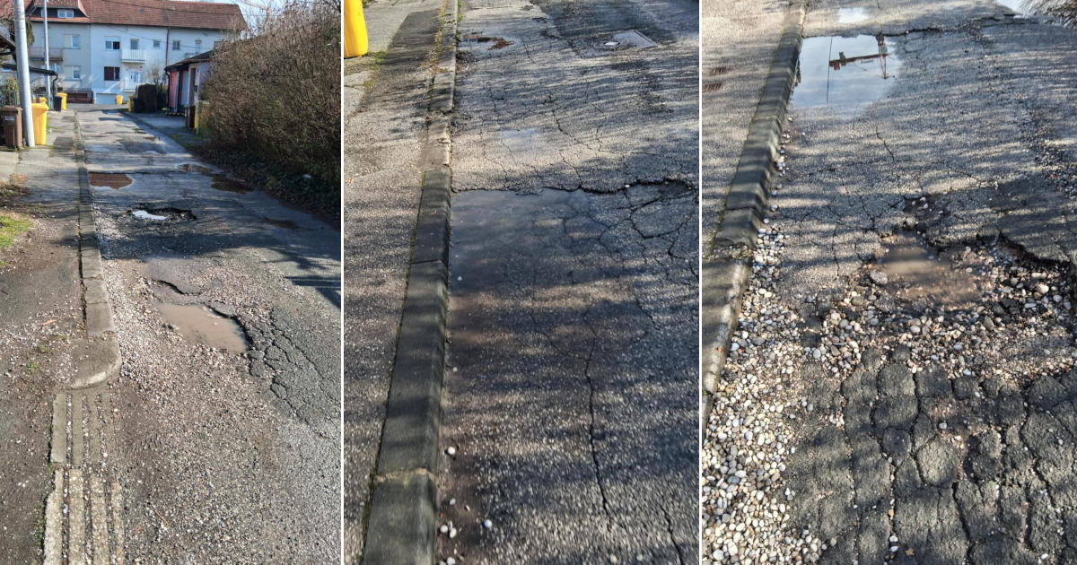 Diogeneševa ulica u Botincu, katastrofalno stanje ceste